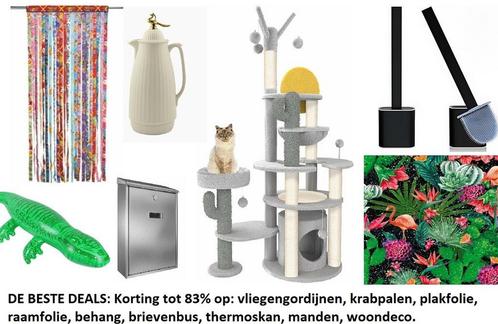 Tot 83% korting behang, vliegengordijn, krabpaal, raamfolie, Huis en Inrichting, Woonaccessoires | Overige, Nieuw