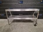 Etagère verwarmd | warmtebrug | 2 niveaus | 112 cm, Gebruikt, RVS Meubilair