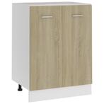 vidaXL Onderkast Lyon 60x46x81,5 cm bewerkt hout sonoma, Huis en Inrichting, Keuken | Keukenelementen, Verzenden, Nieuw, Bruin