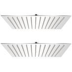 vidaXL Regendouchekop 2 st 30x30 cm roestvrij staal, Doe-het-zelf en Verbouw, Sanitair, Verzenden, Nieuw