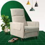 Fauteuil met armleuning - Relaxfauteuil - Relaxstoel - Beige, Verzenden, Nieuw