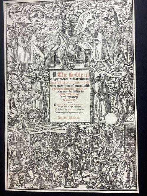 Tyndale Rogers and Myles Coverdale - ‘Frontispiece of the, Antiek en Kunst, Antiek | Boeken en Bijbels