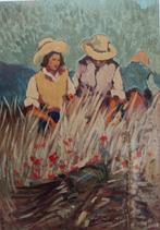 Scuola italiana (XX), firmato C. Domenici - Spigolatrici