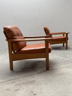 Wilhelm Knoll - Fauteuil (2) - Eik, Leder