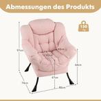 Fauteuil met armleuning - Relaxfauteuil - Relaxstoel - Roze, Verzenden, Zo goed als nieuw