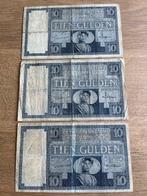 Nederland. - 3 x 10 Gulden Zeeuws Meisje 3 verschillende, Postzegels en Munten, Munten | Nederland