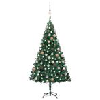 vidaXL Kunstkerstboom met verlichting en kerstballen 150 cm, Diversen, Kerst, Verzenden, Nieuw