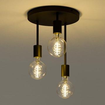 2dekans | Nolt Plafondlamp - Plafonniere - 3x E27 Lamp - beschikbaar voor biedingen