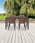 Kleine rechthoekige kunststof tuintafel | Zwart | 150x90 cm, Tuin en Terras, Tuintafels, Verzenden, Nieuw, Rechthoekig, Kunststof