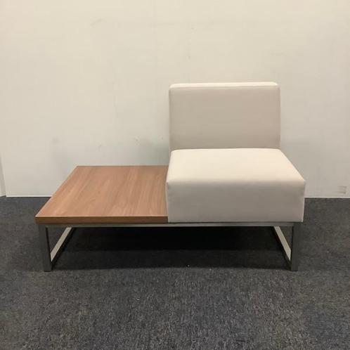 Wachtkamerbank met tafel van Palau, Beige - bruin/ RVS, Zakelijke goederen, Kantoor en Winkelinrichting | Kantoormeubilair en Inrichting