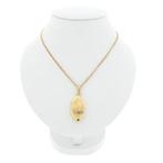 Vintage gouden medaillon hanger | Floraal design, Ophalen of Verzenden, Gebruikt, Goud, Overige merken