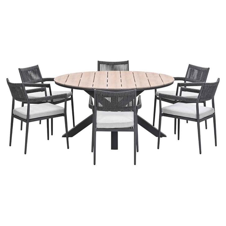 Garden Impressions Tineo tuinset 7-delig - Tulli tuintafel, Tuin en Terras, Tuinsets en Loungesets, Verzenden