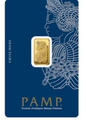 2.5 Gram goudbaar - Pamp Suisse - Lady Fortuna, Postzegels en Munten, Edelmetalen en Baren, Goud, Verzenden