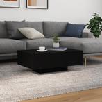vidaXL Salontafel met LED-verlichting 85x55x31 cm zwart, 50 tot 100 cm, Verzenden, Nieuw, 50 tot 100 cm