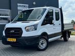 Ford Transit 310 2.0 TDCI 130pk L2 Pick-up Dubbel Cabine 7-P, Auto's, Stof, Gebruikt, Wit, Dealer onderhouden