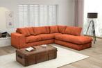Hoekbank Lelystad - hoekbanken - Cognac, Huis en Inrichting, Banken | Sofa's en Chaises Longues, Nieuw, Stof