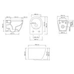 Wandcloset Plieger Lima Diepspoel Rimless met Softclose, Doe-het-zelf en Verbouw, Sanitair, Ophalen of Verzenden, Nieuw