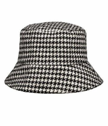 Bucket Hat Ruit Patroon Wit Zwart beschikbaar voor biedingen