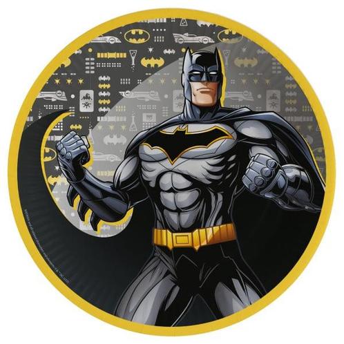 Batman Borden Papier 23cm 8st, Hobby en Vrije tijd, Feestartikelen, Nieuw, Verzenden