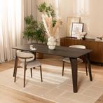 50% Korting: Eettafel Flint walnoot 220 x 100 cm, Ophalen, Eikenhout, Scandinavisch, Zo goed als nieuw