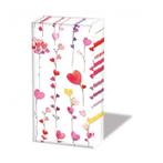 Ambiente - Zakdoeken - Hearts garlands, Verzenden, Nieuw