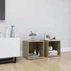 vidaXL Tv-meubelen 2 st 37x35x37 cm bewerkt hout sonoma, Minder dan 50 cm, Verzenden, Nieuw, Minder dan 100 cm
