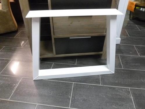 Trapezium-eettafelpoot | Setprijs! | Wit | 10x5cm | Metaal, Huis en Inrichting, Tafelonderdelen, Nieuw, Ophalen