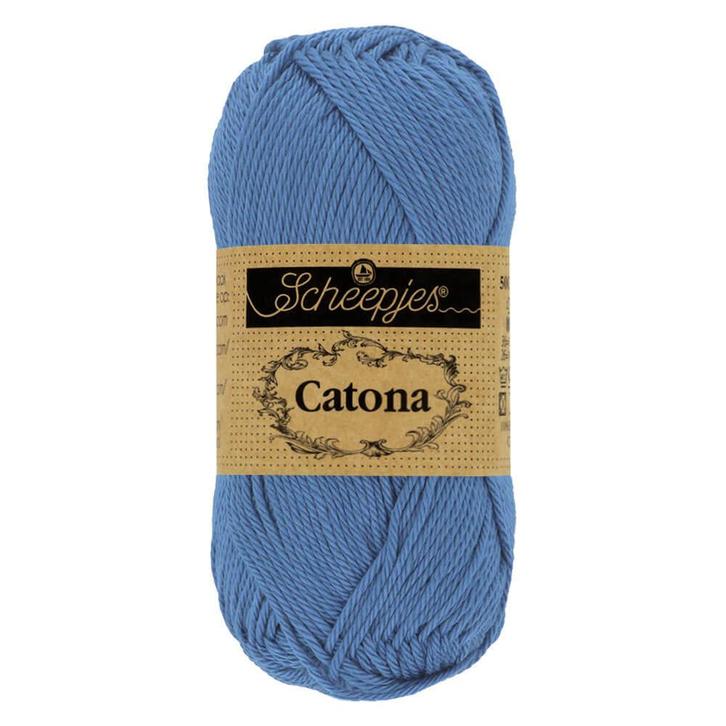 Scheepjes Catona 50g - 261 Capri Blue, Hobby en Vrije tijd, Breien en Haken, Breien of Haken, Nieuw, Wol of Garen, Ophalen of Verzenden