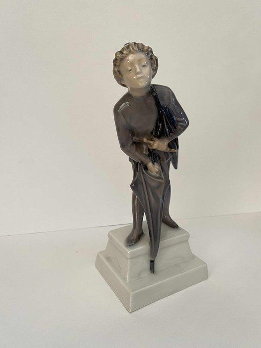 Royal Copenhagen - Beeldje - The Sandman, Boy with Umbrella, Antiek en Kunst, Antiek | Glas en Kristal