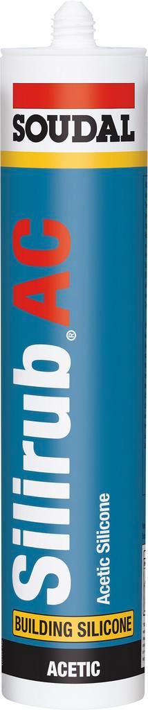 Soudal silirub ac azijnzuur 310 ml, transparant, koker, Doe-het-zelf en Verbouw, Isolatie en Afdichting, Nieuw, Verzenden