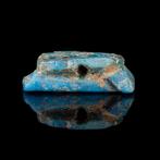 Oud-Egyptisch Faience amulet met cartouche (Zonder, Antiek en Kunst