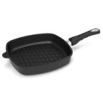 AMT Gastroguss Vierkante grillpan met BBQ-patroon - 28x28..., Huis en Inrichting, Keuken | Potten en Pannen, Ophalen of Verzenden