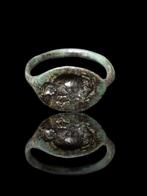 Oud-Romeins Stunning Harp Player Seal Ring (Zonder