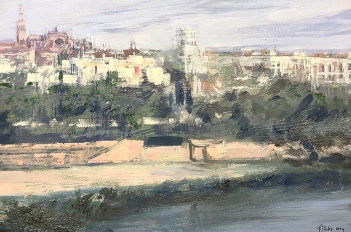 Eva Villalba (1972) - Sevilla, vue de Triana, II, Antiek en Kunst, Kunst | Schilderijen | Klassiek
