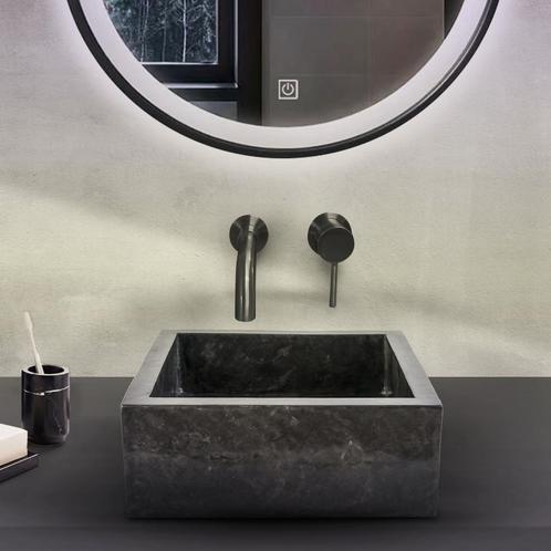 Waskom BWS Stone Vierkant 40x40x15 cm Gepolijst Natuursteen, Doe-het-zelf en Verbouw, Sanitair, Overige typen, Nieuw, Ophalen of Verzenden