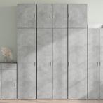 vidaXL buffetkast 80x42,5x249 cm bewerkt hout betongrijs, Minder dan 50 cm, Verzenden, 75 cm of meer, Nieuw