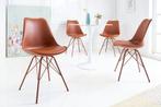 Retro stoel SCANDINAVIA MEESTERSTUK koperbruin - 42038, Huis en Inrichting, Stoelen, Ophalen of Verzenden, Nieuw
