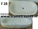 Beige / wit / crèmekleurige trog wasbak | marmer | 70-110 cm, Nieuw, Wasbak of Wastafel, 25 tot 50 cm, 50 tot 100 cm