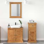 vidaXL Badkamermeubelset met lade VIGO 3 pcs Bruin 37 x 34 x, Huis en Inrichting, Badkamer | Badkamermeubels, Verzenden, Nieuw