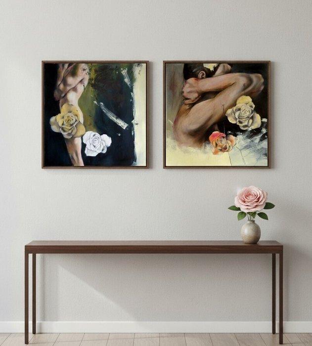 Beatrice Riva - Resting Atlas (2 pz), Antiek en Kunst, Kunst | Schilderijen | Modern