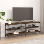 vidaXL Tv-meubel 140x30x50 cm bewerkt hout bruin eikenkleur, 100 tot 150 cm, Verzenden, Nieuw, Minder dan 100 cm