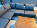Prachtige aluminium hoekloungeset met hout look, Tuin en Terras, Bank, Aluminium, Zo goed als nieuw, Loungeset