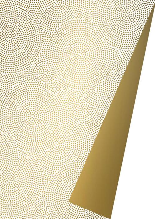 Inpakpapier Spirograph Goud - Breedte 50 cm - m lang -, Hobby en Vrije tijd, Knutselen, Overige typen, Nieuw, Ophalen of Verzenden