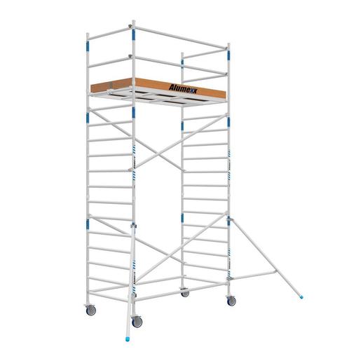 Goedkope Alumexx rolsteiger 6,20m werkhoogte, Doe-het-zelf en Verbouw, Steigers, Rolsteiger of Kamersteiger, Nieuw, 5 meter of hoger