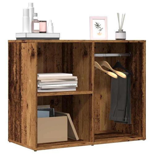 vidaXL Kledingkast 80x40x65 cm bewerkt hout oud houtkleurig, Huis en Inrichting, Kasten | Overige, Nieuw, Verzenden