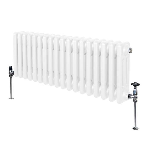 Traditionele 3 Kolom Radiator - 300 x 832mm - Wit, Doe-het-zelf en Verbouw, Verwarming en Radiatoren, Verzenden
