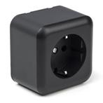 Stopcontact | Q-link (Opbouw, Randaarde, Zwart), Doe-het-zelf en Verbouw, Elektra en Kabels, Verzenden, Nieuw