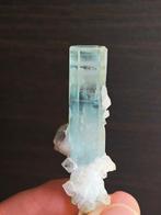 59,35 ct TOP Aquamarijn exemplaar op zeldzame Clevelandite, Verzamelen, Mineralen en Fossielen