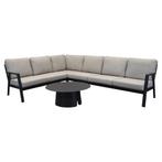 Barolo hoek loungeset 4 delig aluminium antraciet, Tuin en Terras, Tuinsets en Loungesets, Ophalen of Verzenden, Nieuw, Aluminium