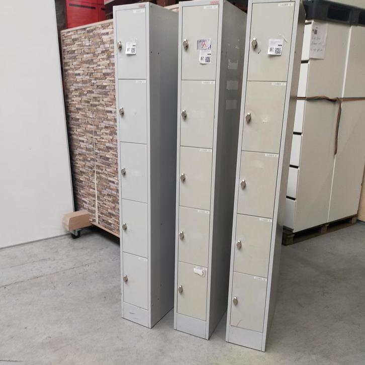 5-deurs Berger retro lockerkast - 195x24x48 cm, Huis en Inrichting, Kasten | Lockerkasten, Ophalen of Verzenden